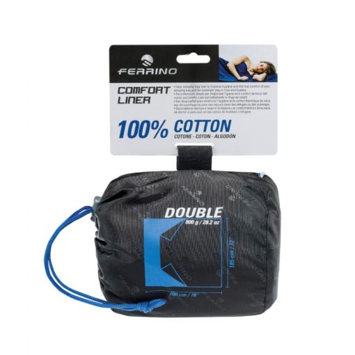 Ferrino - Sacco Lenzuolo Comfort Liner Double 100% Cotone - immagine 2