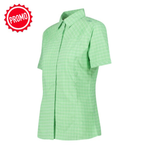 CMP – Camicia fantasia check maniche corte Donna