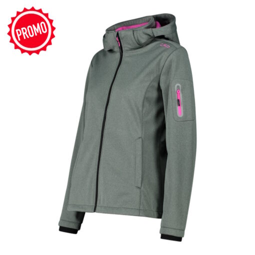 CMP - Giacca in Softshell Melangiato Donna - immagine 4