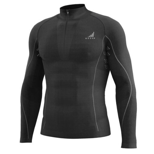Tecso - Maglia Manica Lunga Lupetto 1/2 Zip Lana Merino Unisex