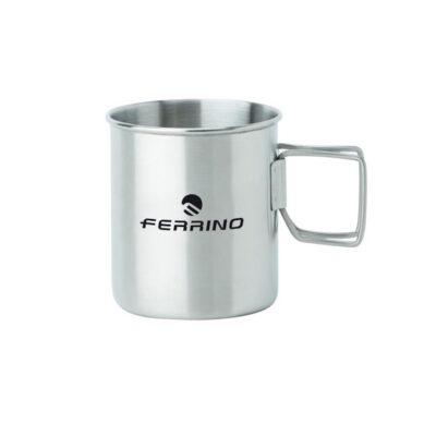 Ferrino - Tazza inox con manico pieghevole
